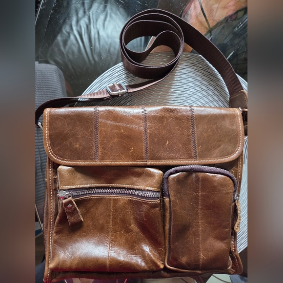 Brown Leather Men's Bag